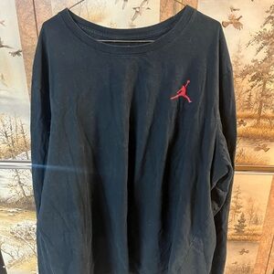 Black Long Sleeve Shirt with Jordan Logo